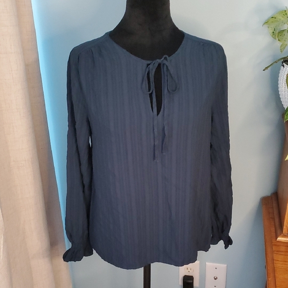 Knox Rose Navy Boho Top S - Picture 1 of 8